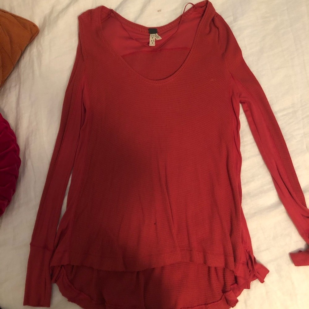 Burnt orange Free People top